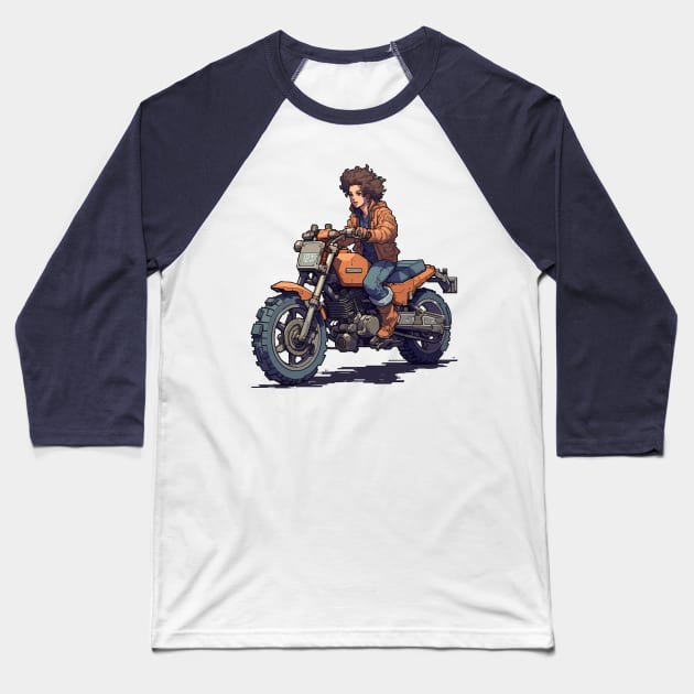 Ride Vixen Baseball T-Shirt by ArtJourneyPro